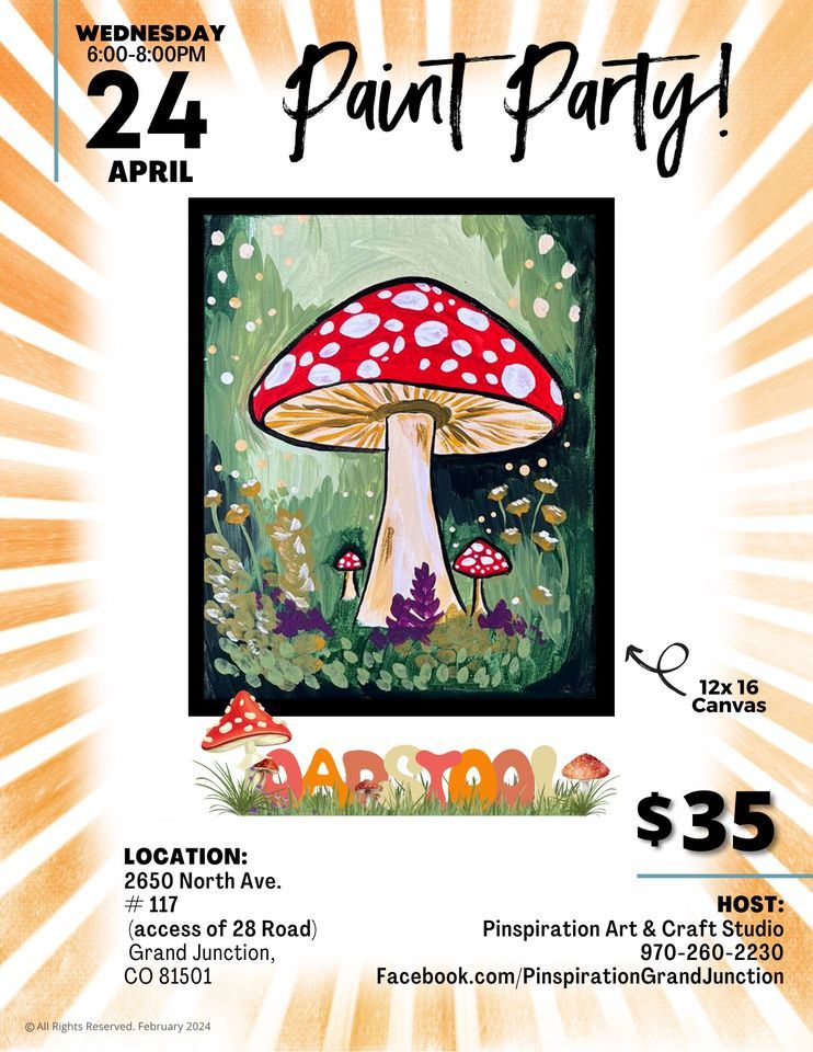 Toadstool Paint Party