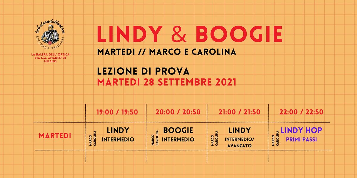 MARTEDI 2021\/22 - LINDY HOP e BOOGIE WOOGIE - Marco e Carolina