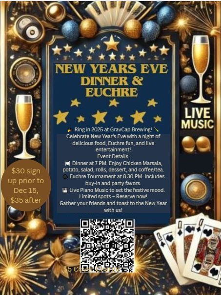 NYE Party, Dinner and Euchre 