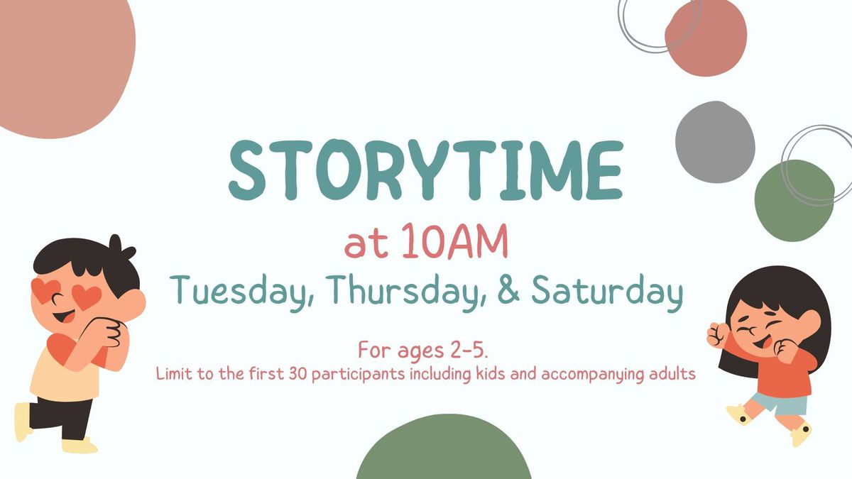 Storytime for ages 2-5