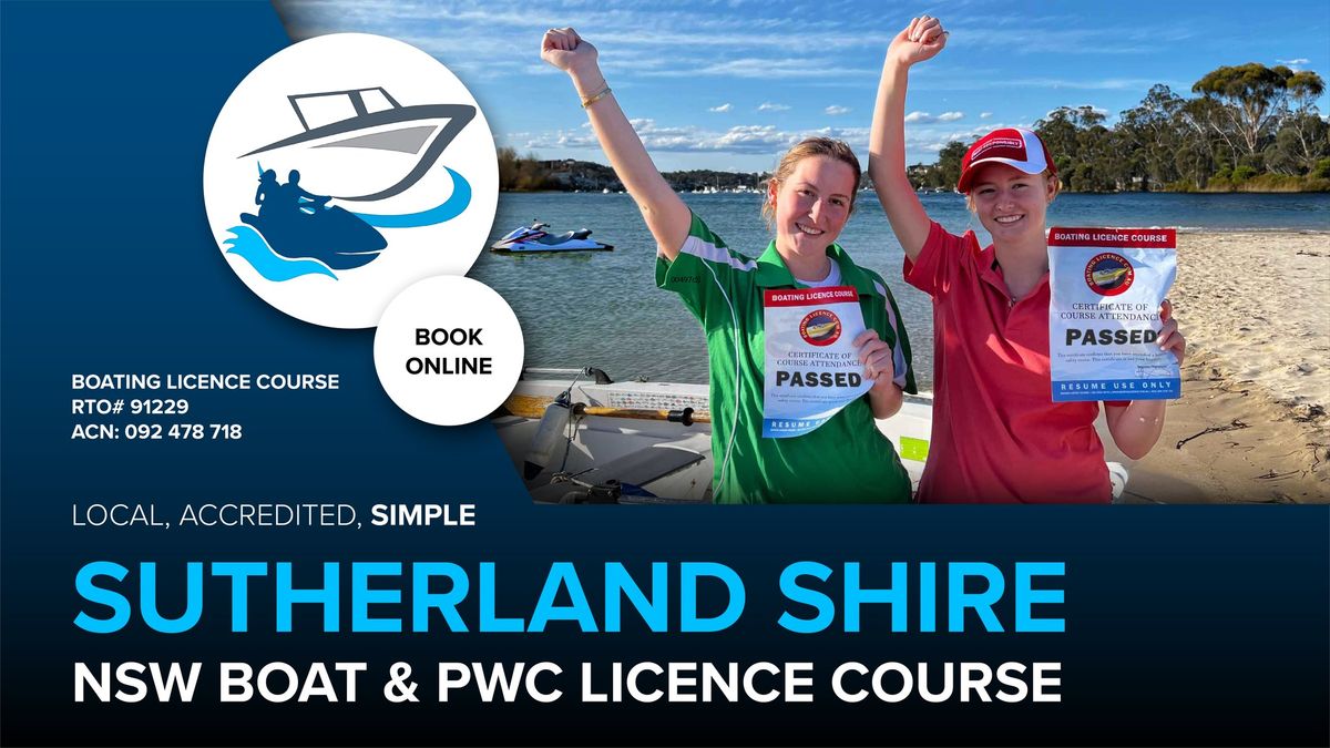 Sutherland Shire Boat & PWC Licence Course