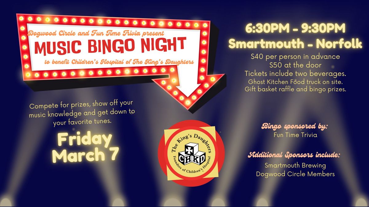 Music Bingo to Benefit CHKD