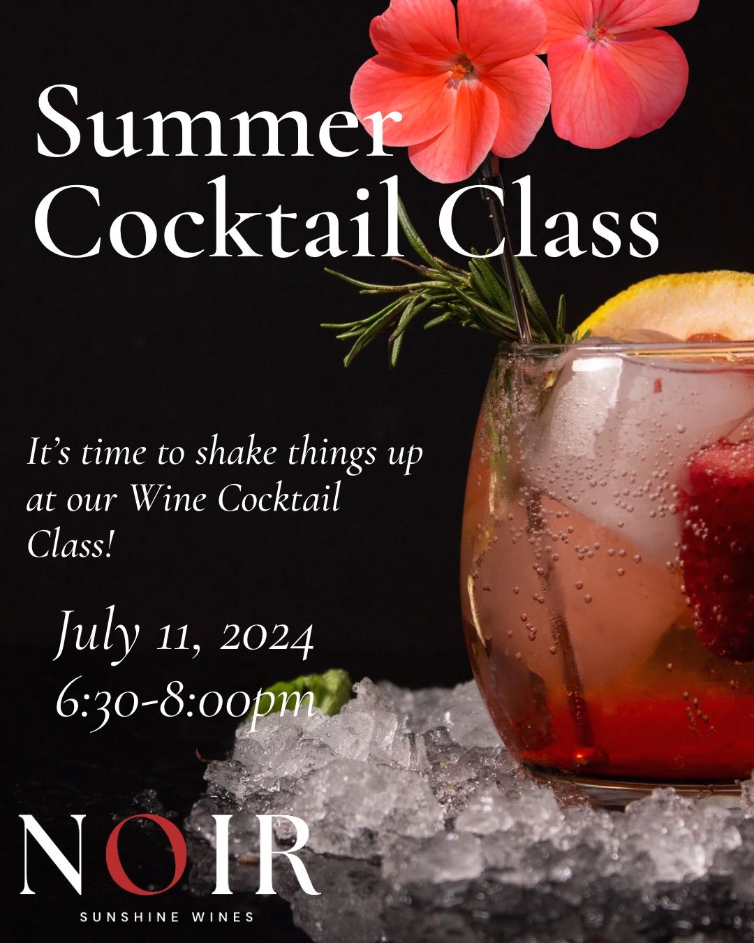 Shake up your summer with our refreshing wine cocktail class!