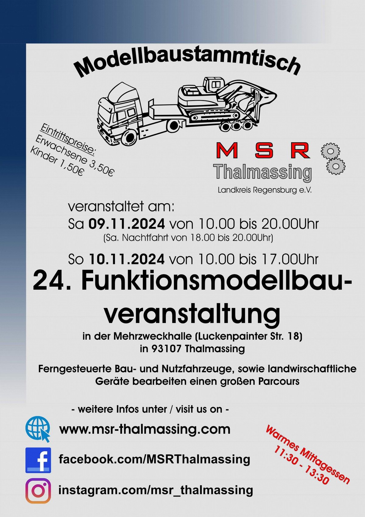 24. Funktionsmodellbauveranstaltung des MSR Thalmassing Lkr. Regensburg e.V. - 09.\/10.11.2024