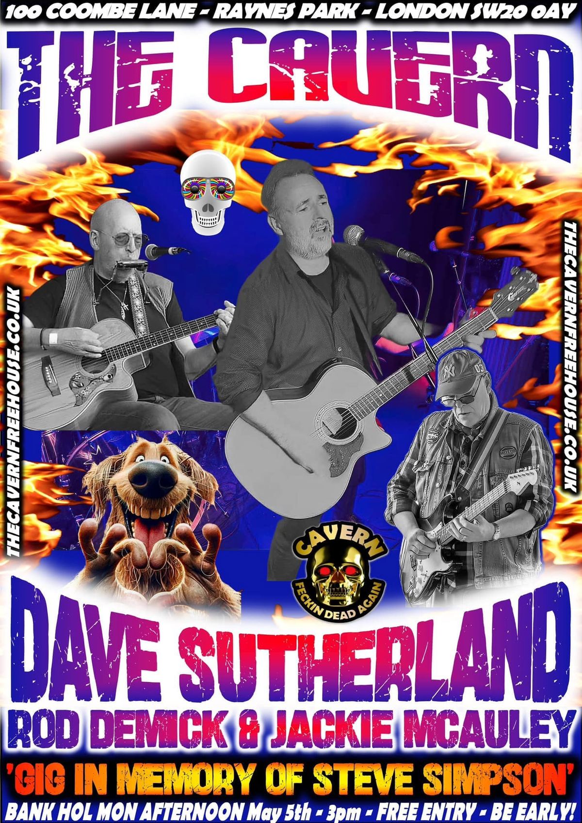 Dave Sutherland, Jackie McAuley & Rod Demick @ The Cavern, Raynes Park