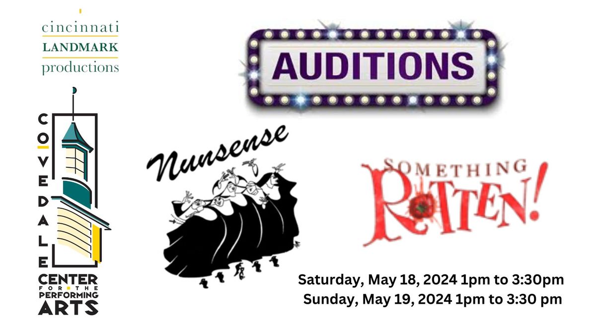 CLP Auditions: NUNSENSE and SOMETHING ROTTEN