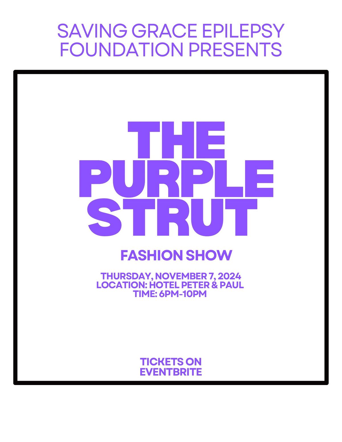 The Purple Strut Fashion Show