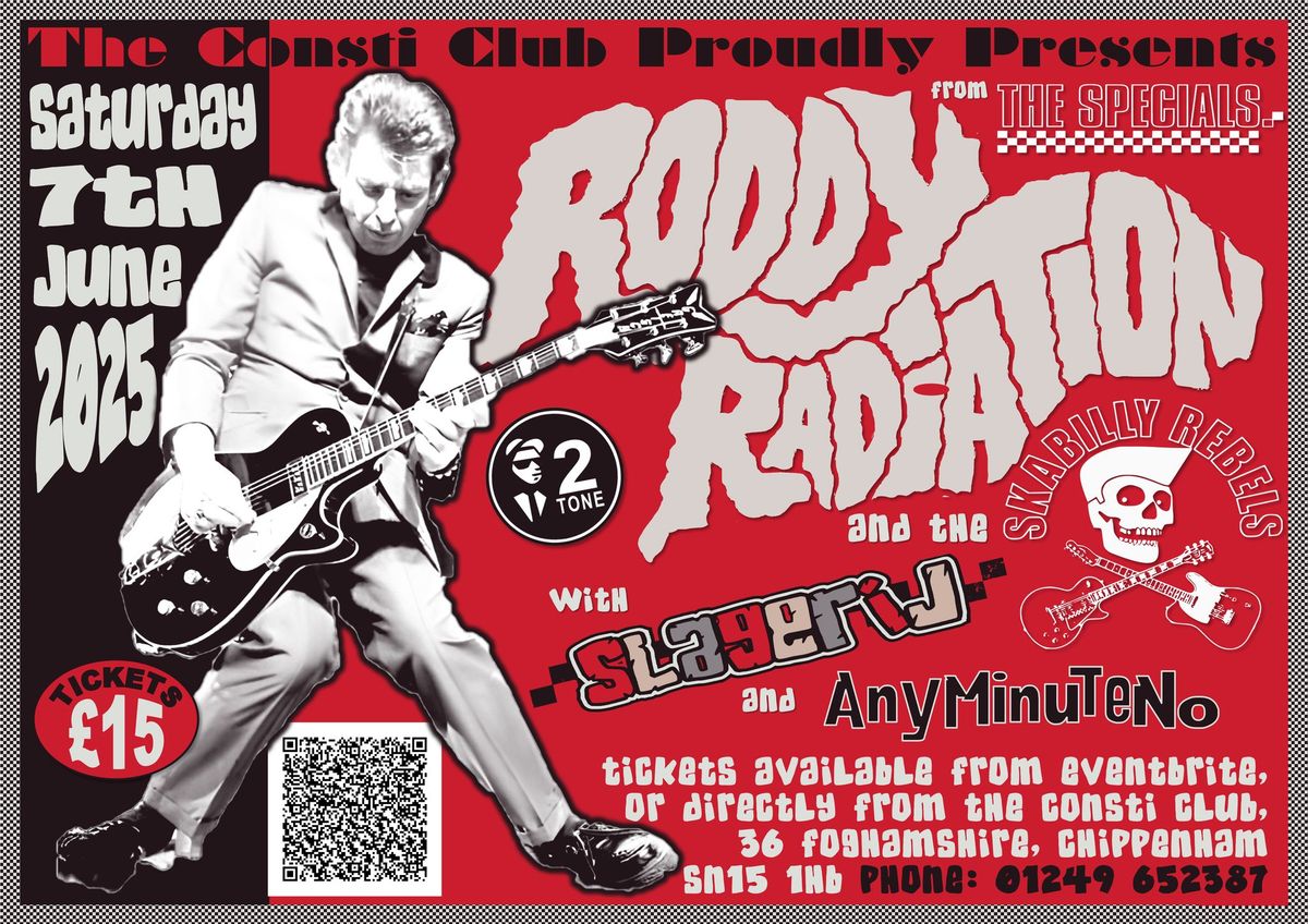 Roddy Radiation from The Specials, Slagerij and AnyMinuteNo @ The Consti