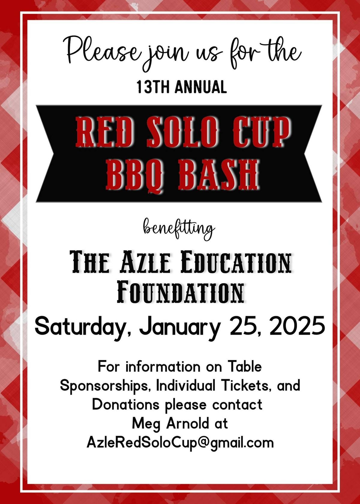 AEF Annual Red Solo Cup Fundraiser