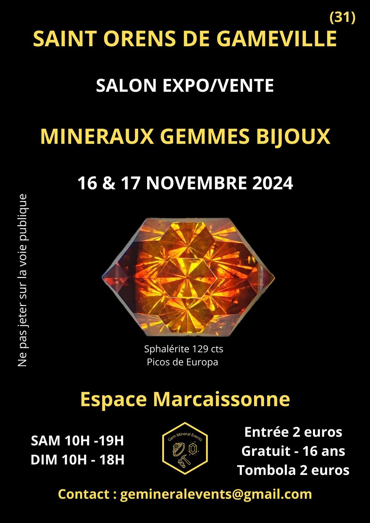 Salon Min\u00e9raux, Gemmes & Bijoux Saint-Orens de Gameville