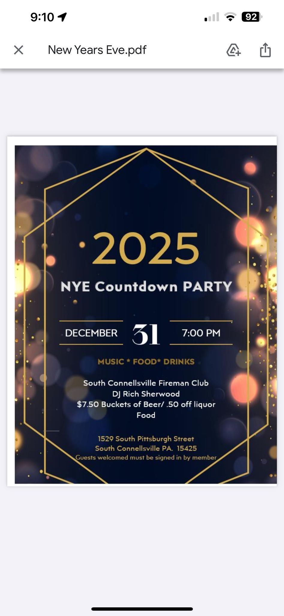 NYE Countdown Party