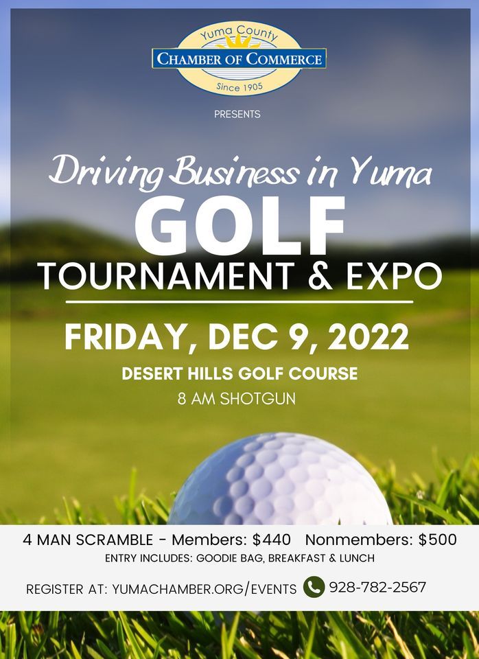 Driving Business in Yuma Golf Tournament, Desert Hills Golf Course, Yuma, 9 December 2022