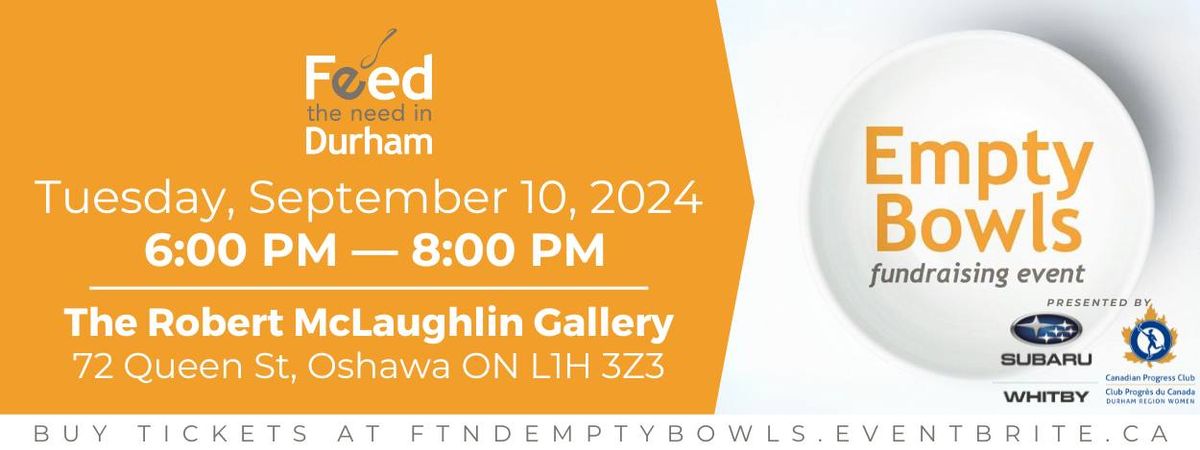 Empty Bowls Fundraising Event by Feed the Need in Durham