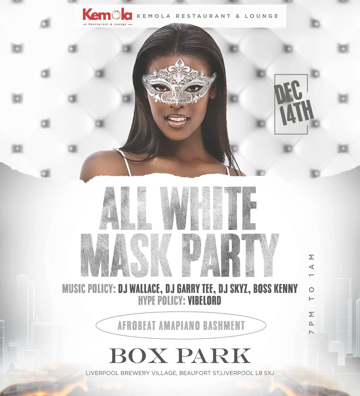 All White Mask Party