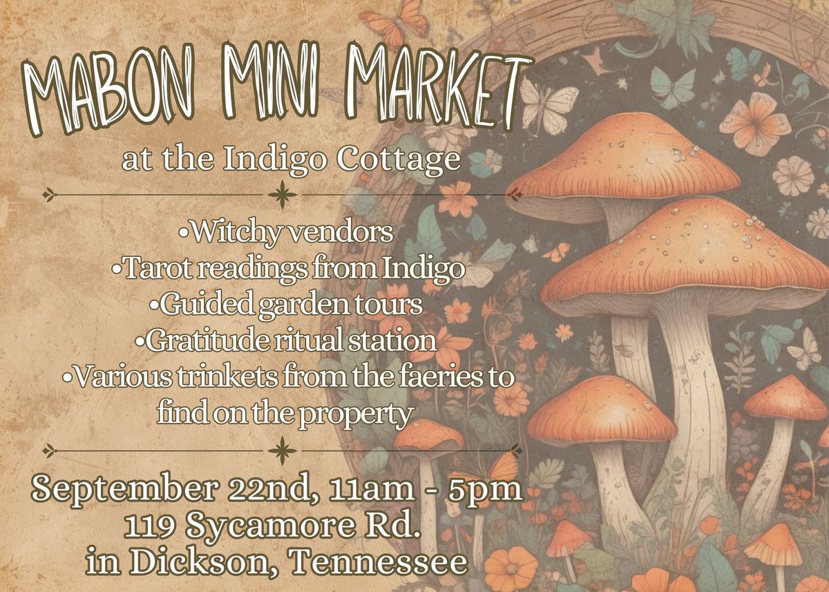 Mabon Mini Market at The Indigo Cottage 