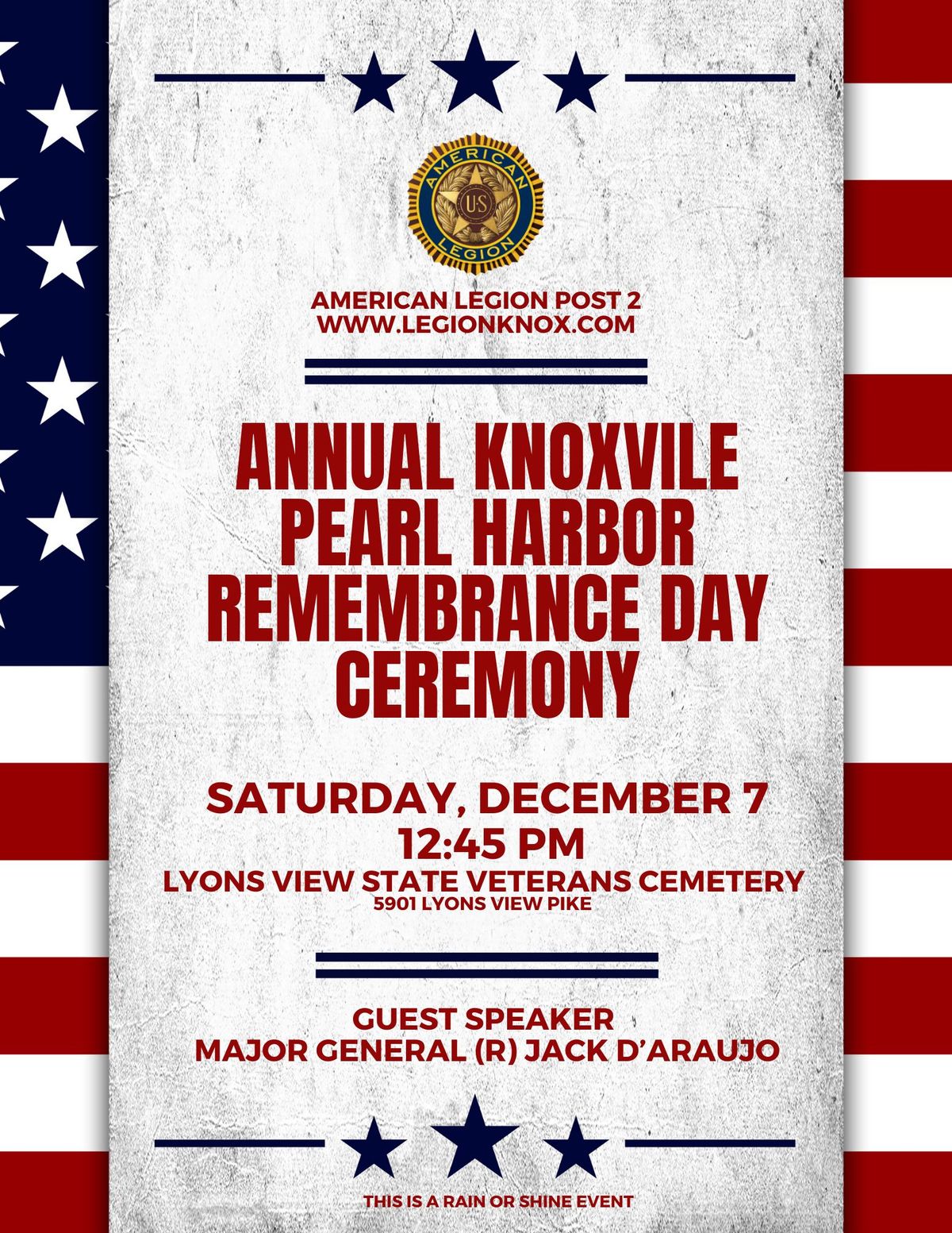 Annual Knoxville Pearl Harbor Remembrance Ceremony 