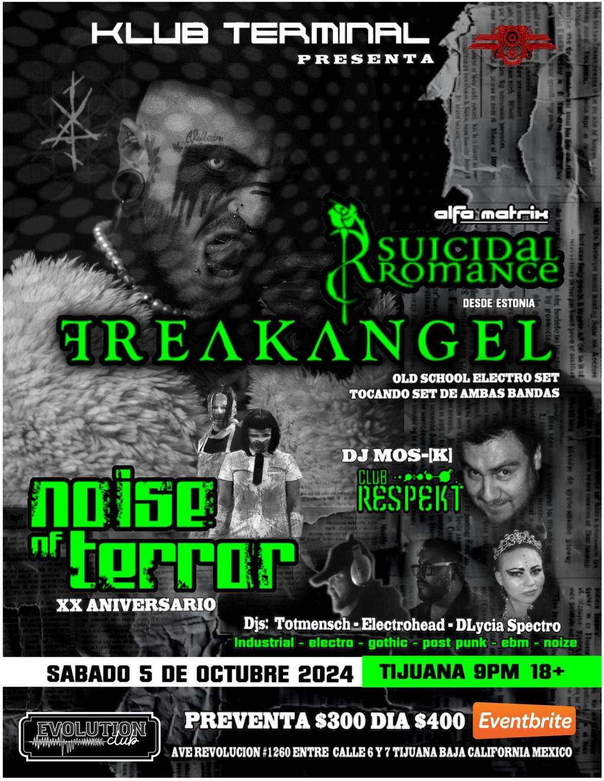 FREAKANGEL \/ SUICIDAL ROMANCE en TIJUANA SABADO 5 DE OCTUBRE 2024