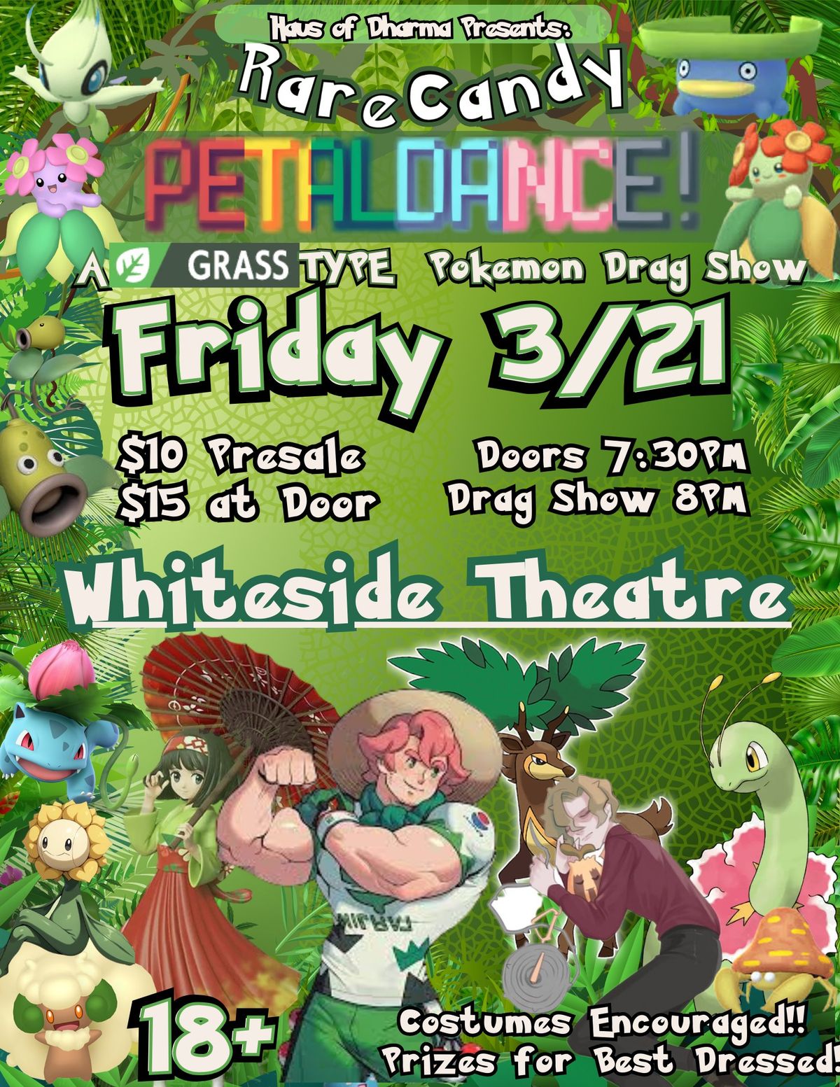 Rare Candy: Petal Dance! Grass Type Pokemon Drag Show! 