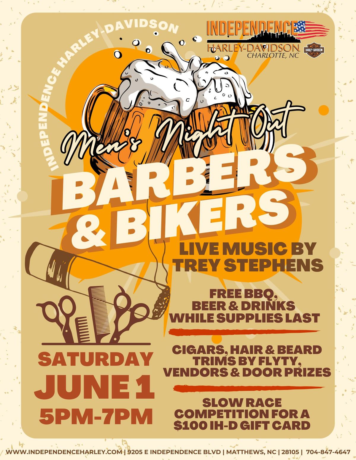 Barbers & Bikers - Men's Night Out 