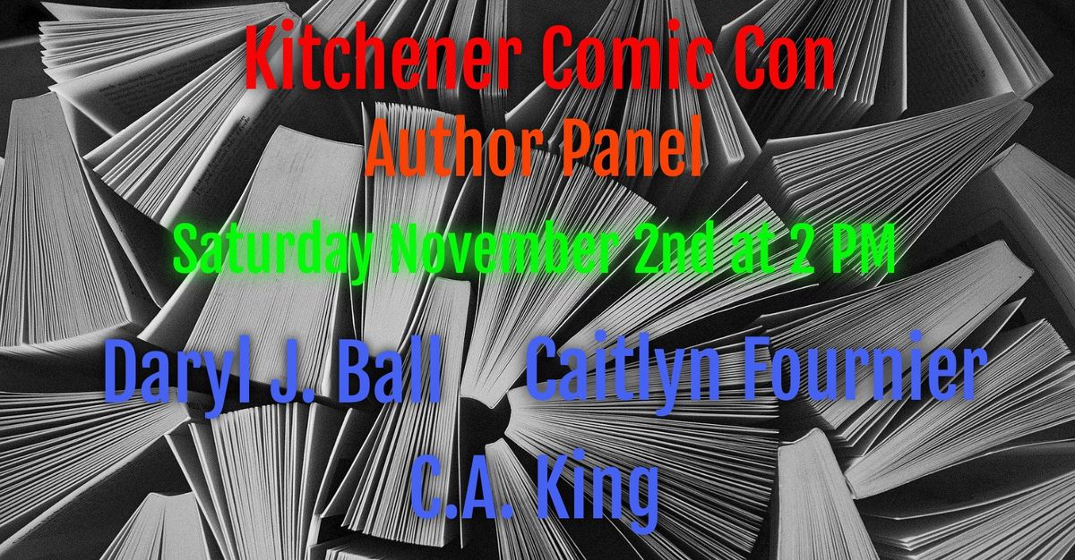 Kitchener Comic Con Author Panel