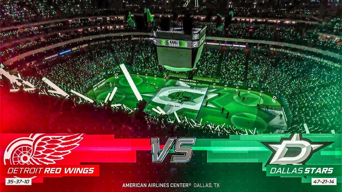 Detroit Red Wings at Dallas Stars at American Airlines Center - TX