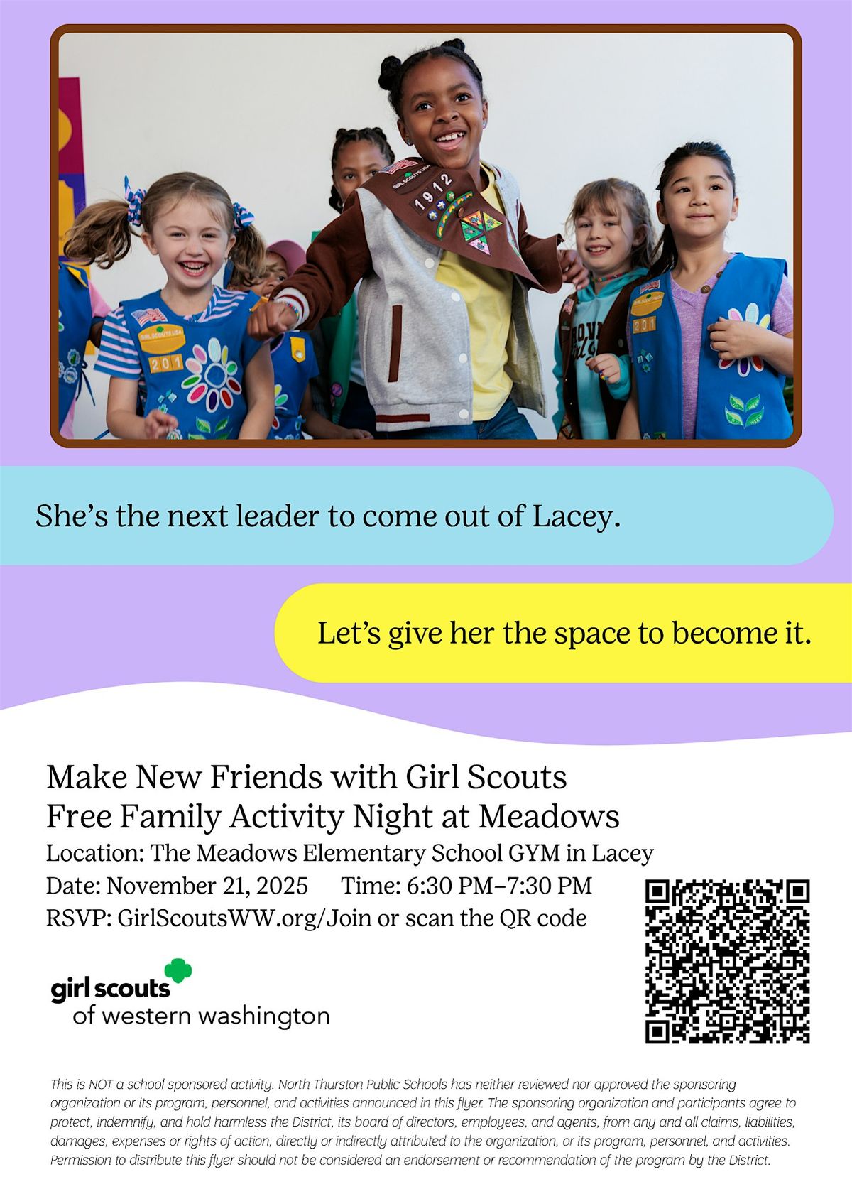 Make New Friends A Free Family Activity Night at Meadows in Lacey!
