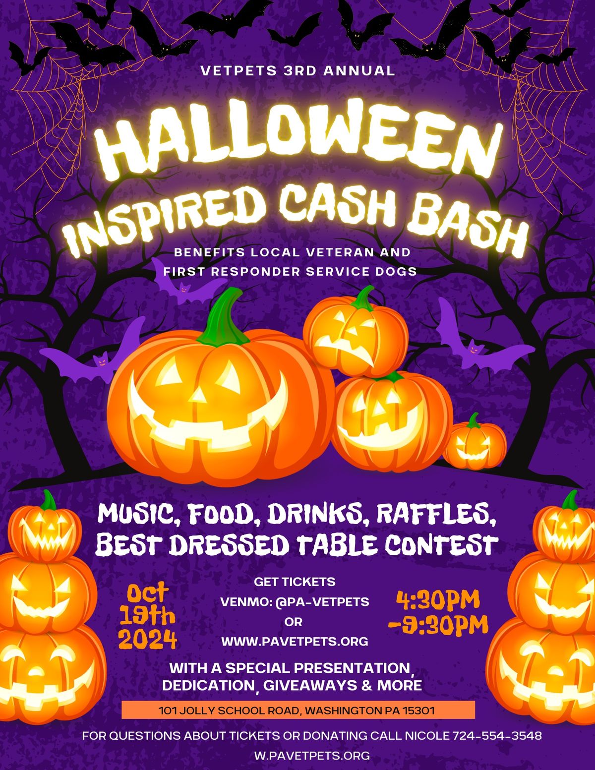 3rd Annual Halloween Inspired Cash Bash for veterans 