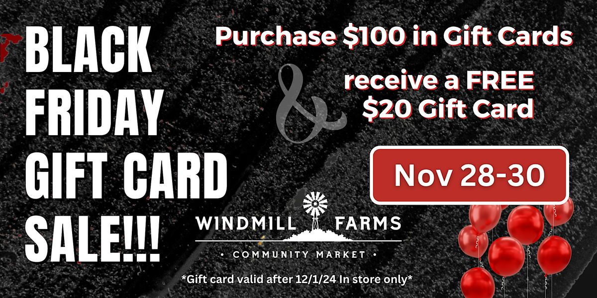 Black Friday Gift Card Sale!