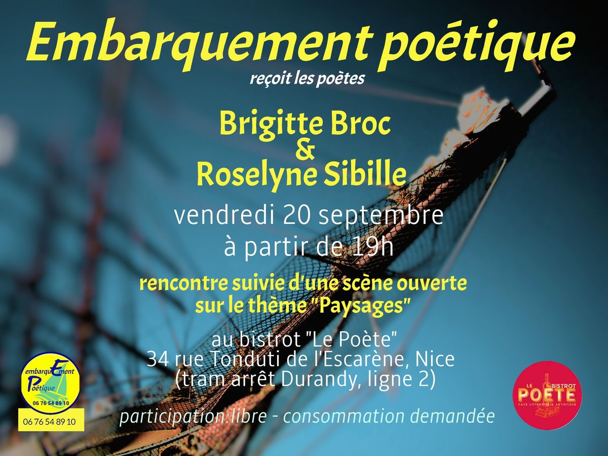 Rencontres autour du paysage : Roselyne Sibille, Brigitte Broc, et sc\u00e8ne ouverte - th\u00e8me "Paysages"