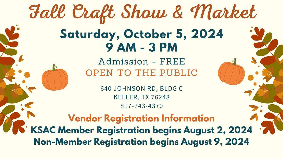 Keller Senior Activities Center Fall Craft Show & Market