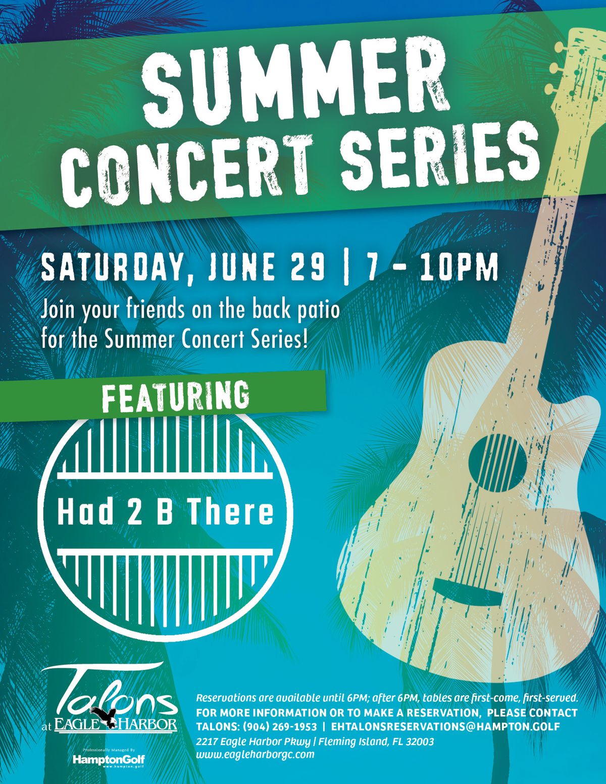 Summer Concert Series: Had 2 B There