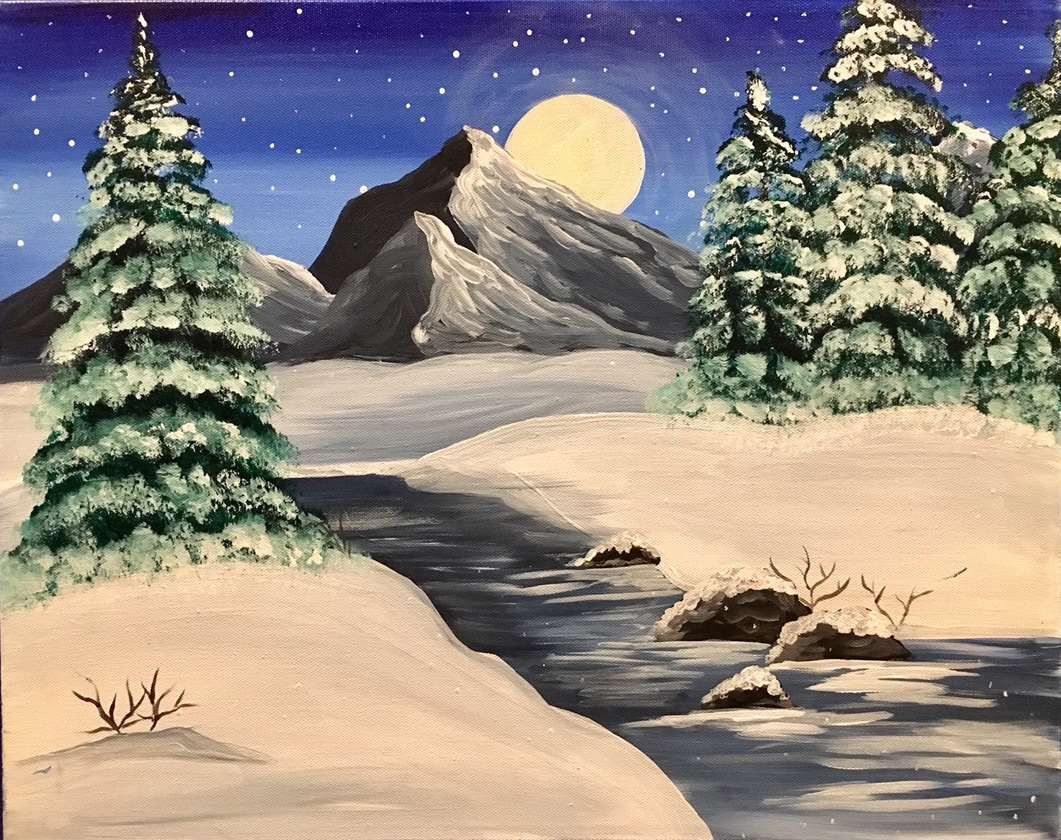 First Winter Snow-Paint Party