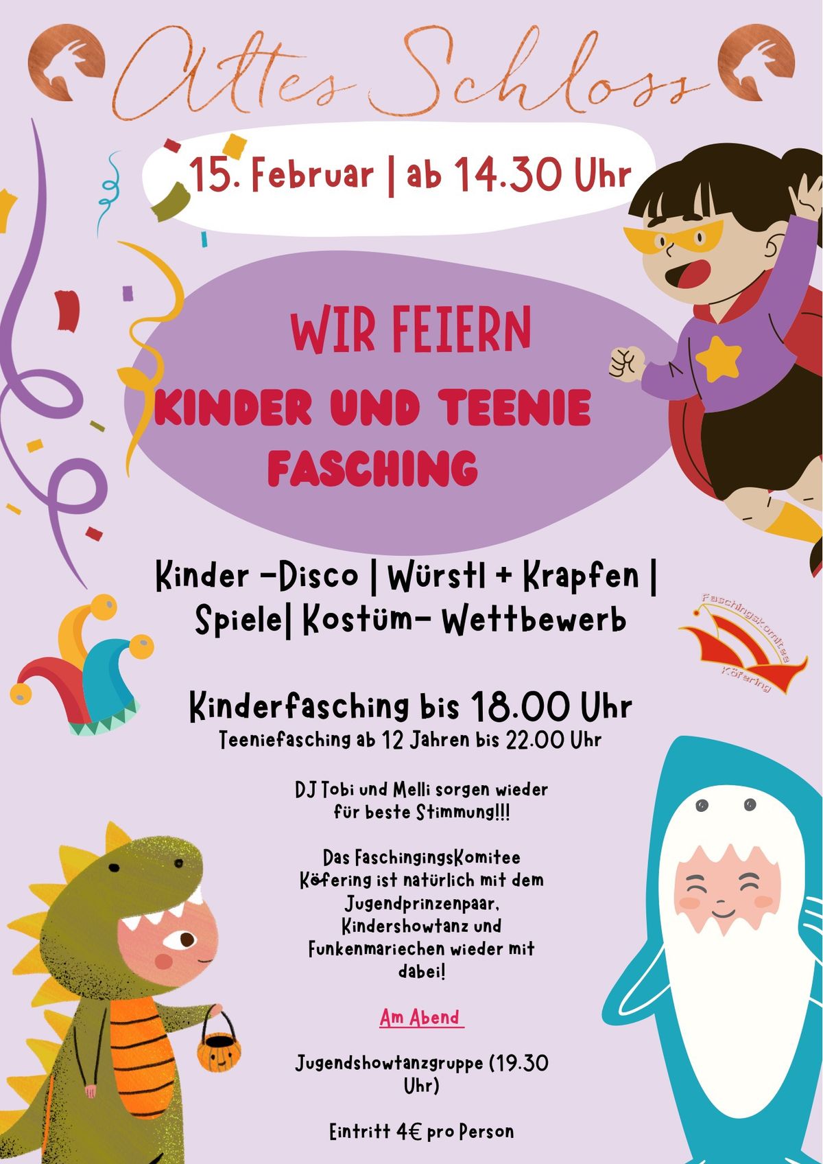 Kinder und Teenie Fasching