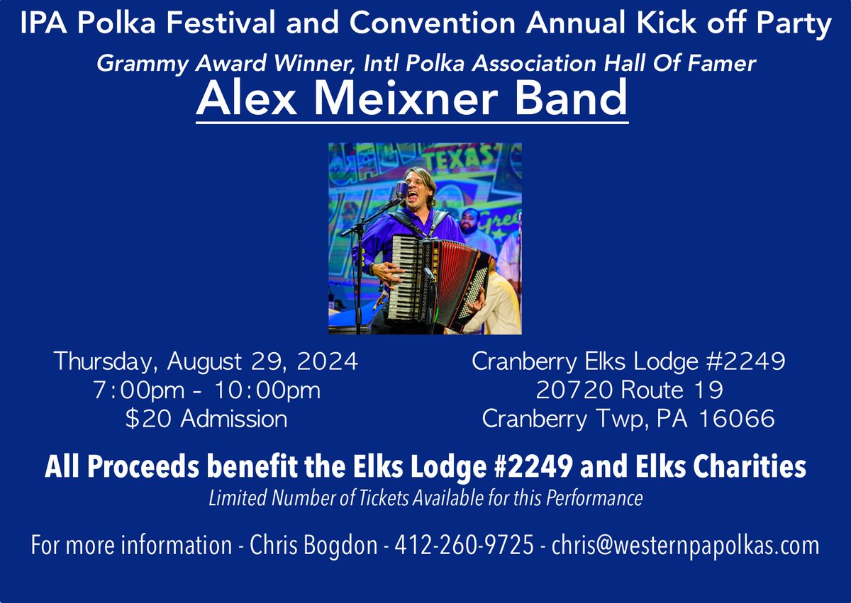 IPA Kick Off Party w the Alex Meixner Band
