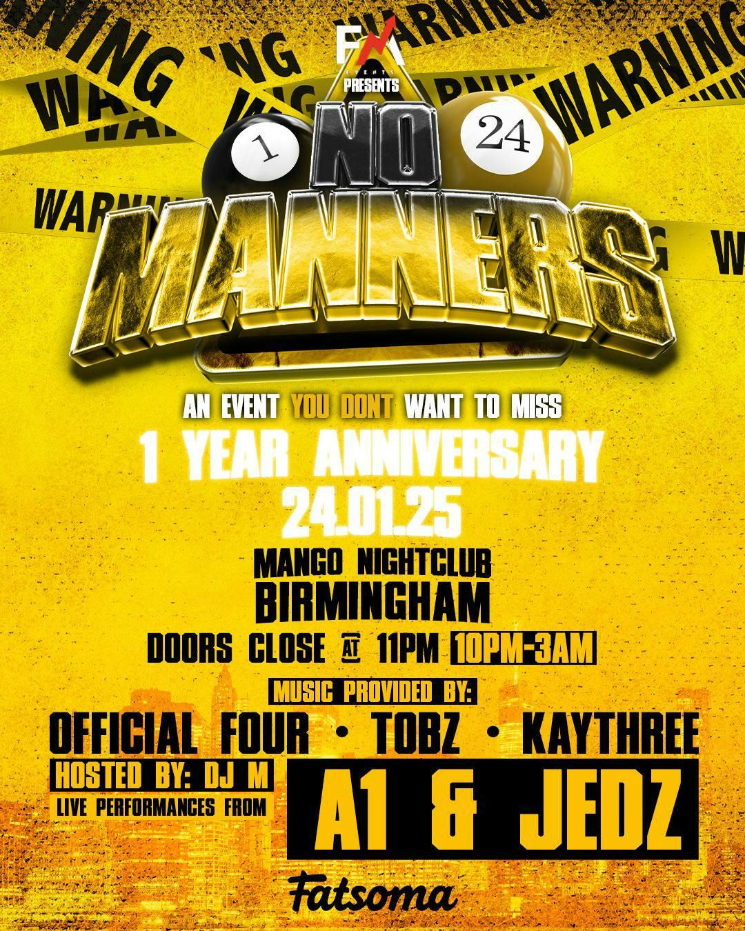 No Manners: 1 Year Anniversary