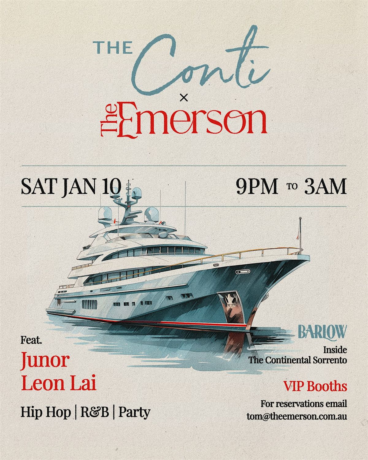 The Conti x The Emerson Jan 10th