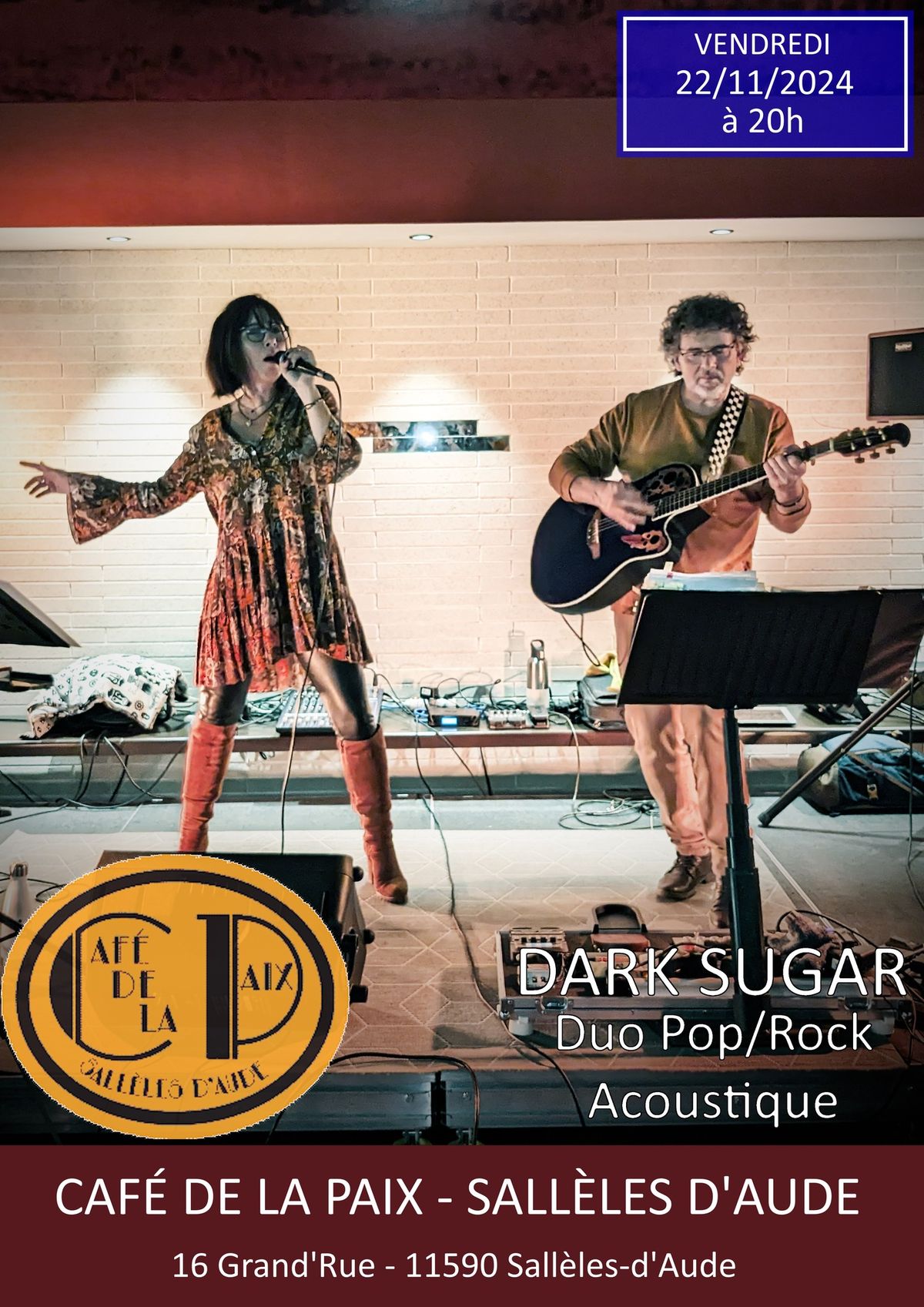 Concert  Dark Sugar au Caf\u00e9 de la Paix