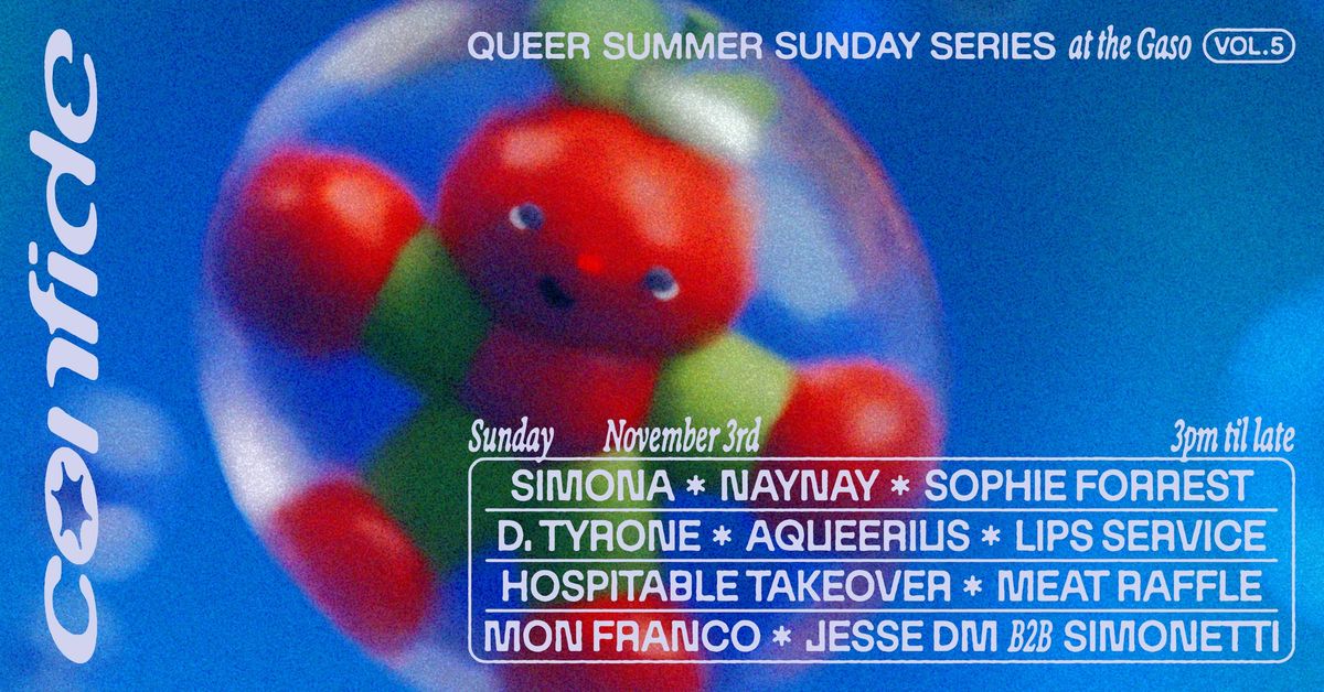 CONFIDE Queer Summer Sunday Series \u263c Vol. 5 \u2013 Simona, NAYNAY + more