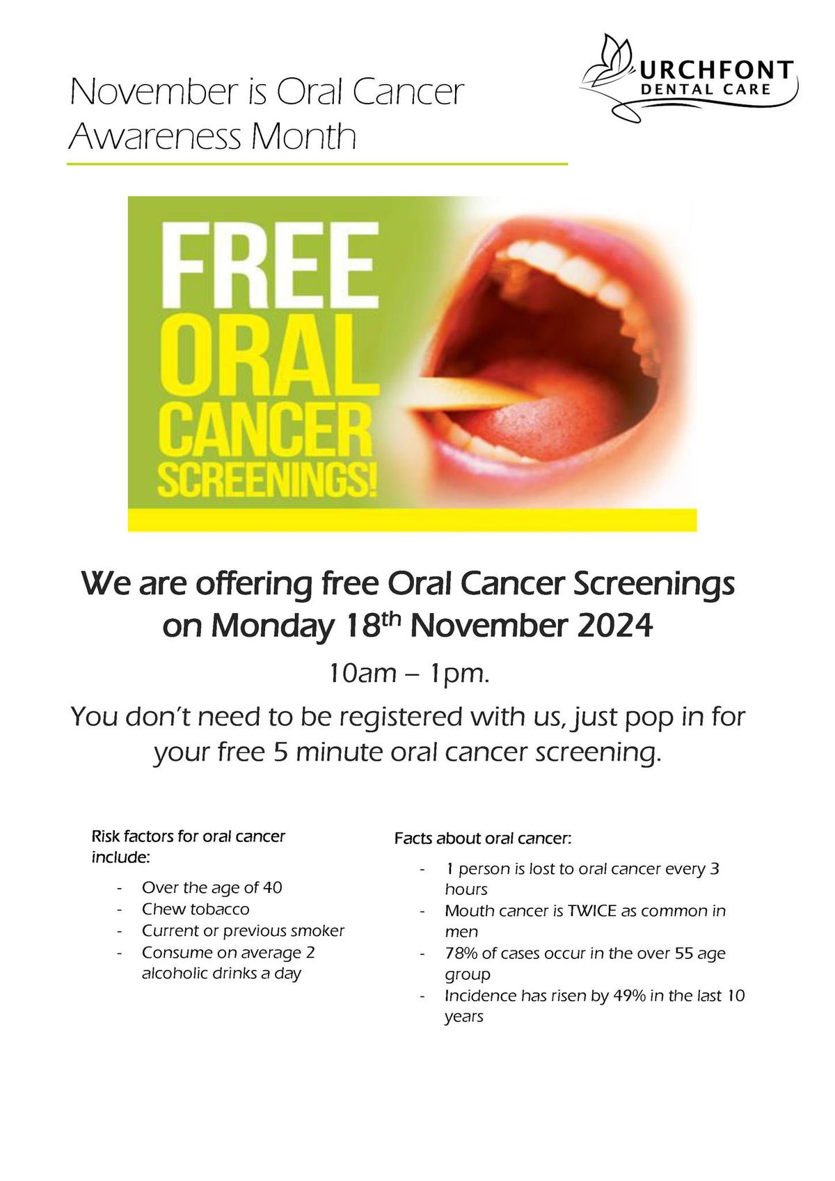 FREE Oral Cancer Screening