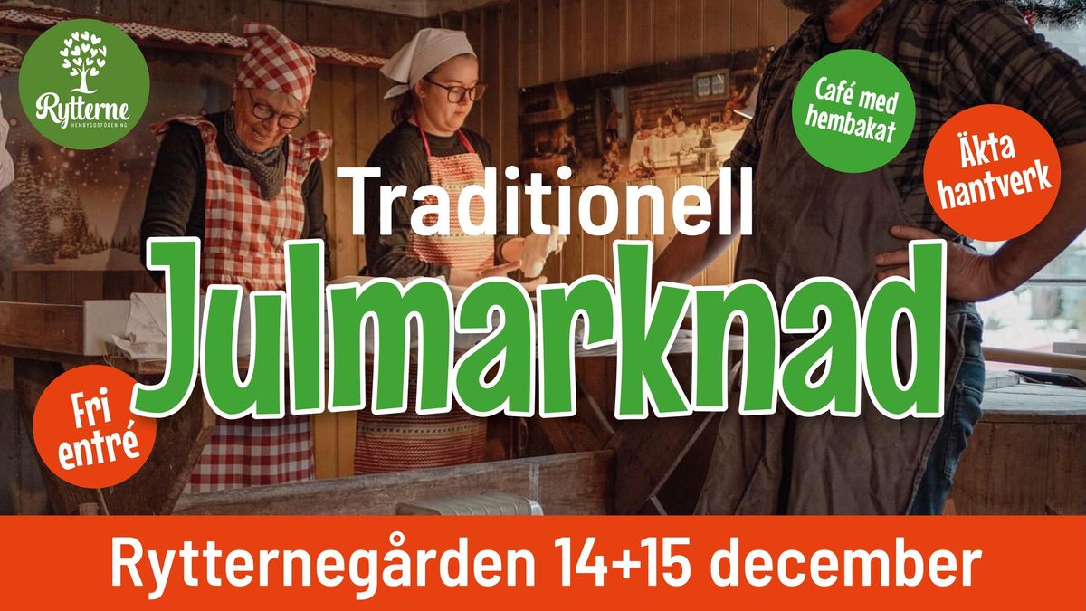 Traditionell julmarknad p\u00e5 Rytterneg\u00e5rden