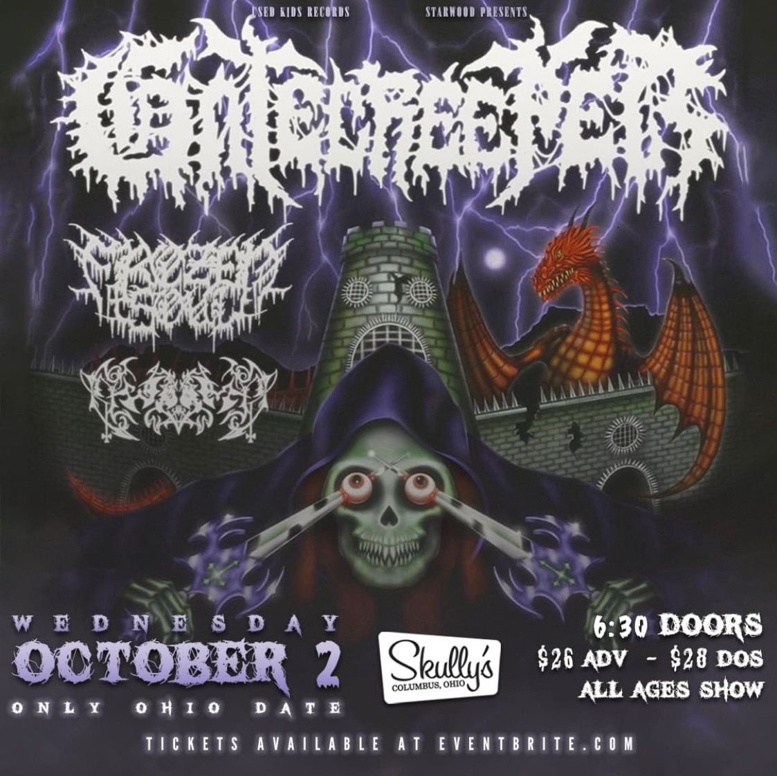 GATECREEPER w\/ Frozen Soul + Worm at Skully\u2019s ALL AGES SHOW