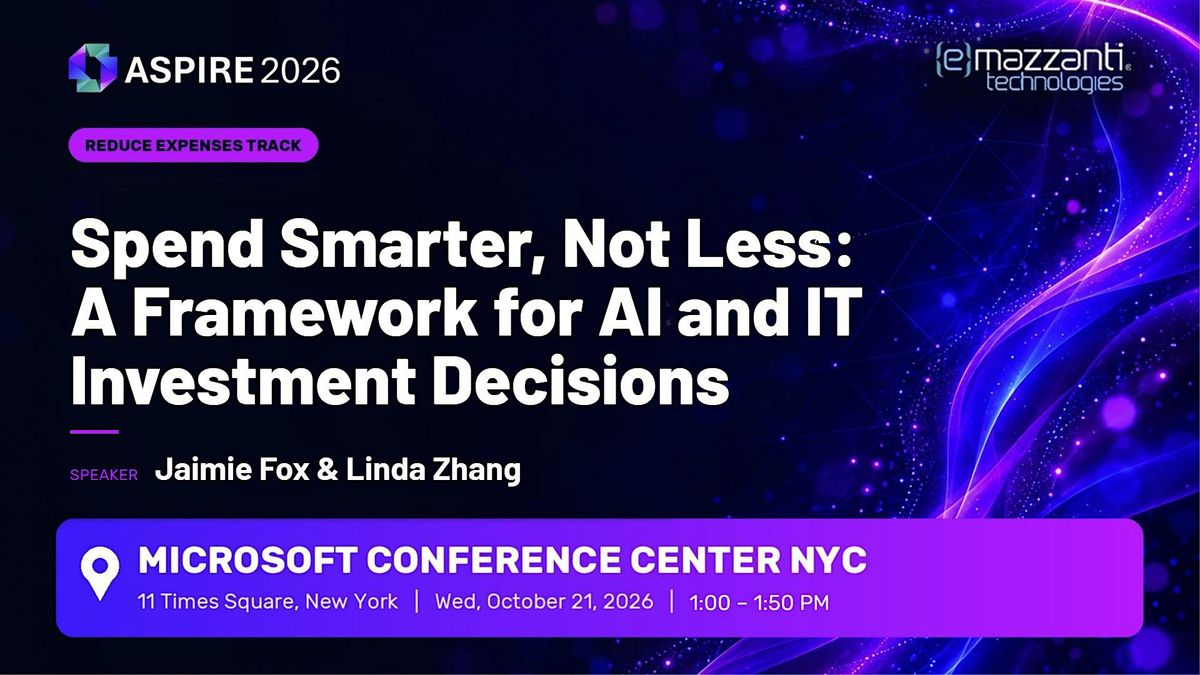 Spend Smarter, a Framework for AI and IT Investment Decisions ...