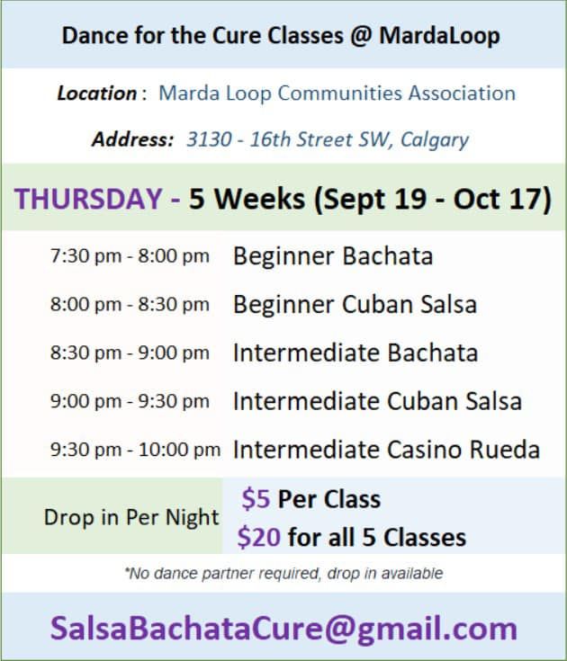 5 Weeks of Thurs Classes [Bachata,Salsa + Rueda (Payment +Registration @ the Venue)]