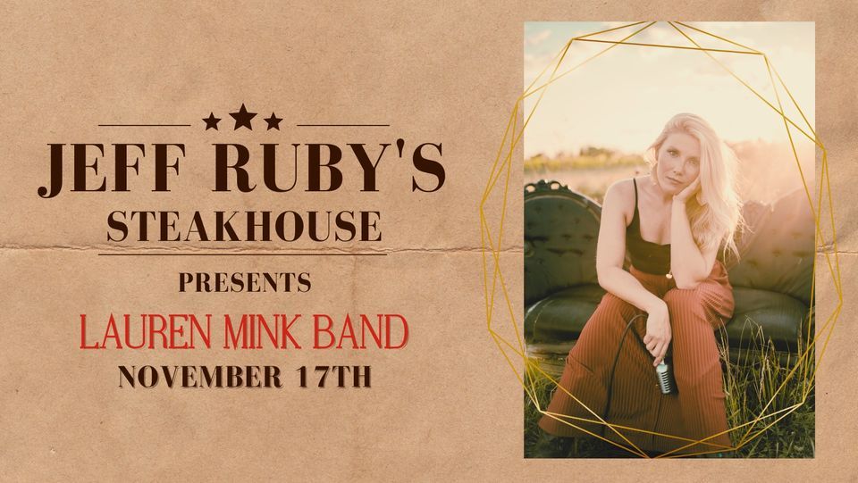 Jeff Ruby's Steakhouse, Lexington presents Lauren Mink Band