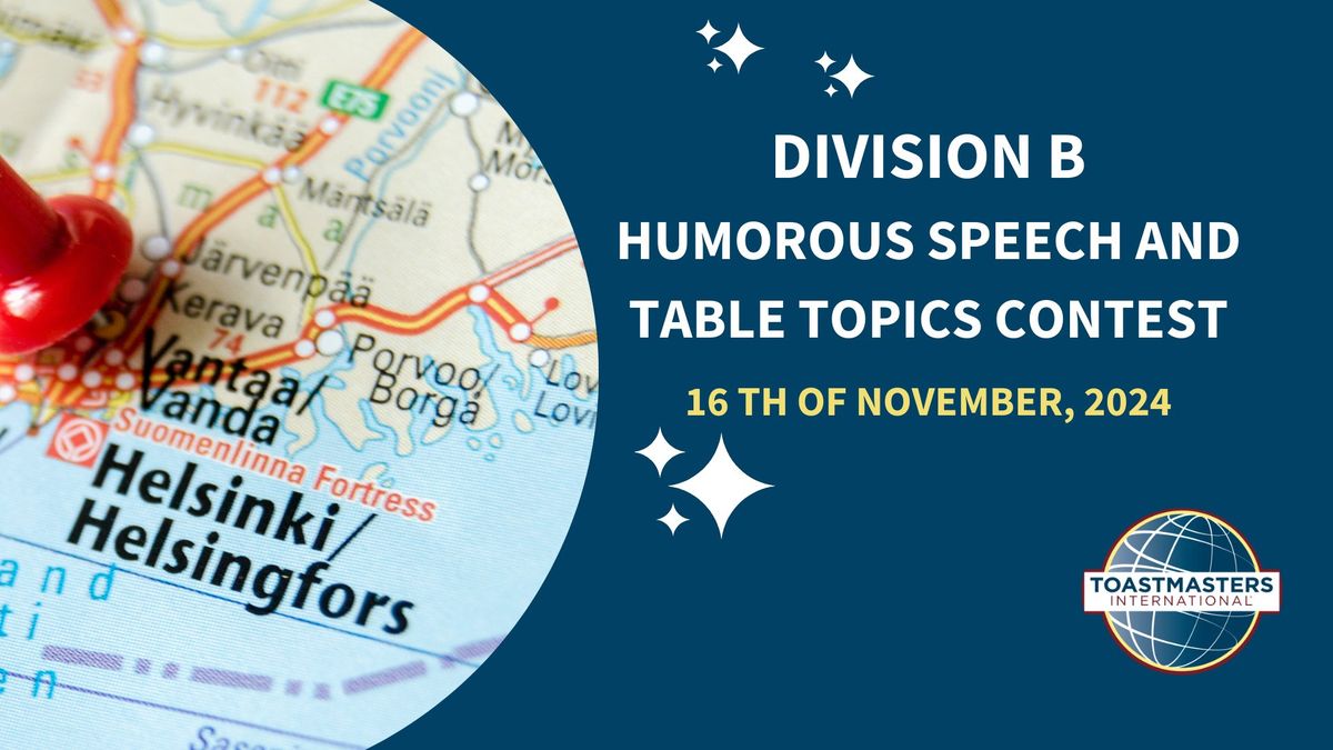 Division B Humorous Speech and Table Topic Contest 2024 Helsinki