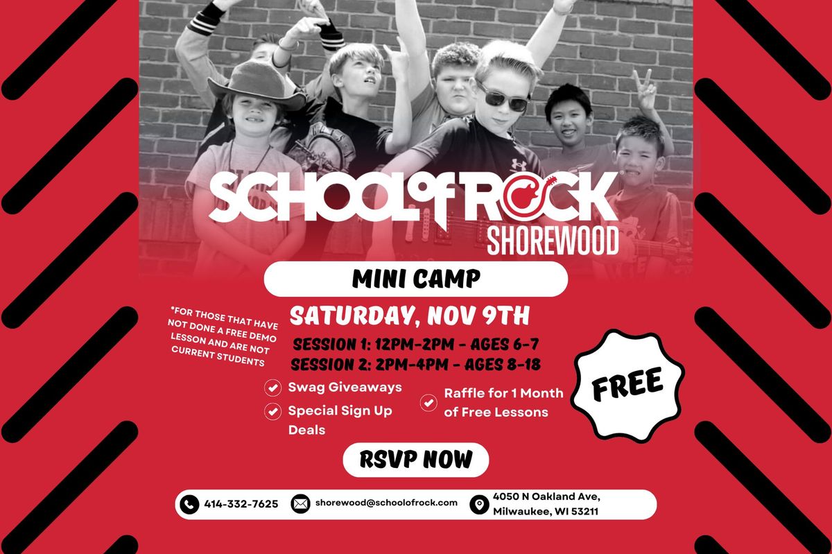 School of Rock Shorewood FREE Mini Camp