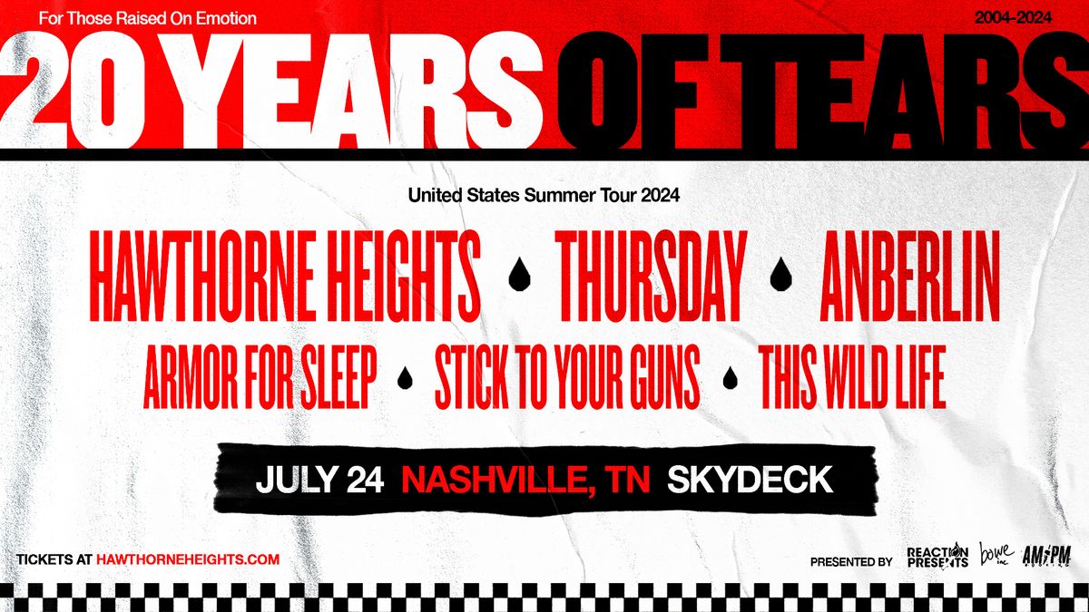 Hawthorne Heights - 20 Years Of Tears Tour at SkyDeck on Broadway
