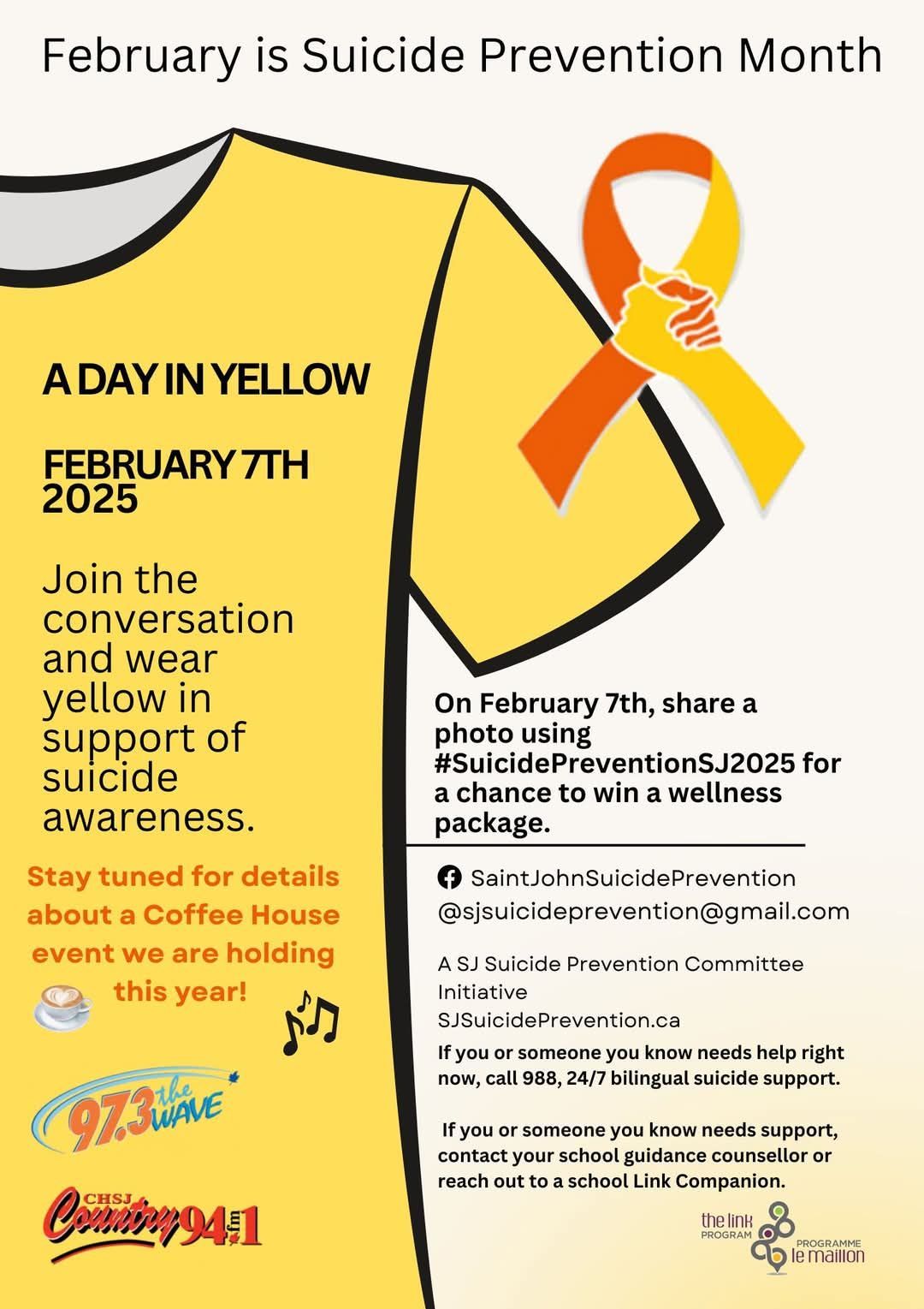 A day in Yellow for Suicide Prevention 