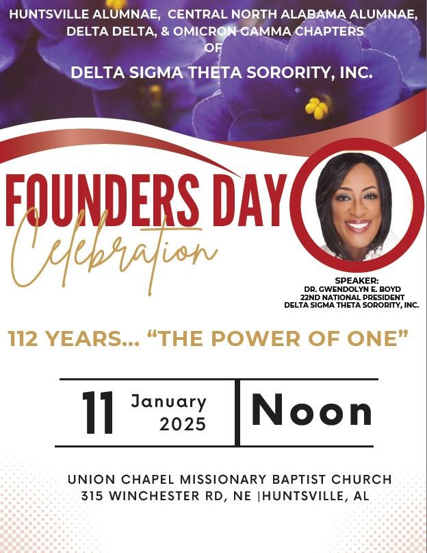 Founders Day Celebration, 112 Years...The Power of One