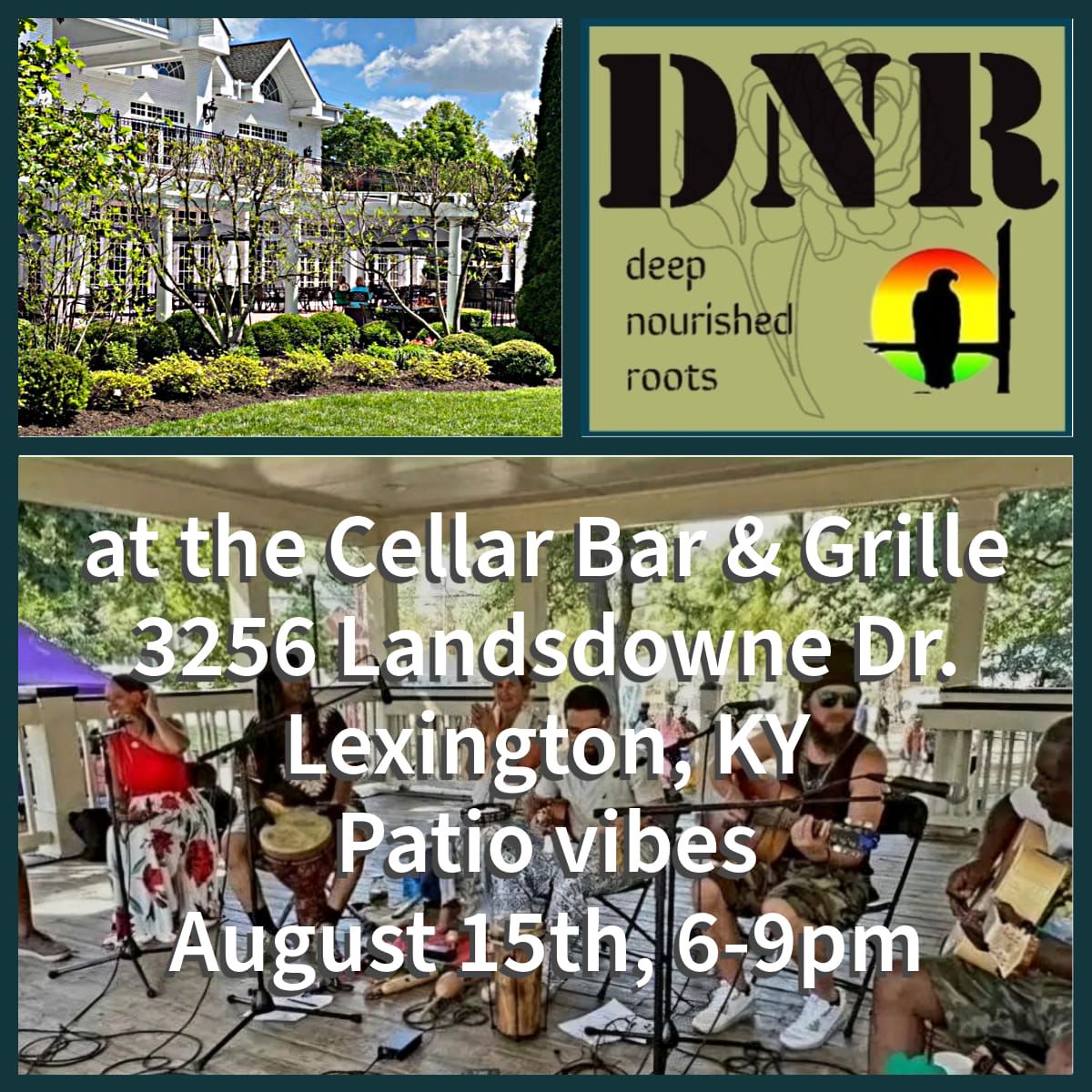 Reggae on the Patio at The Cellar Bar & Grille with DNR